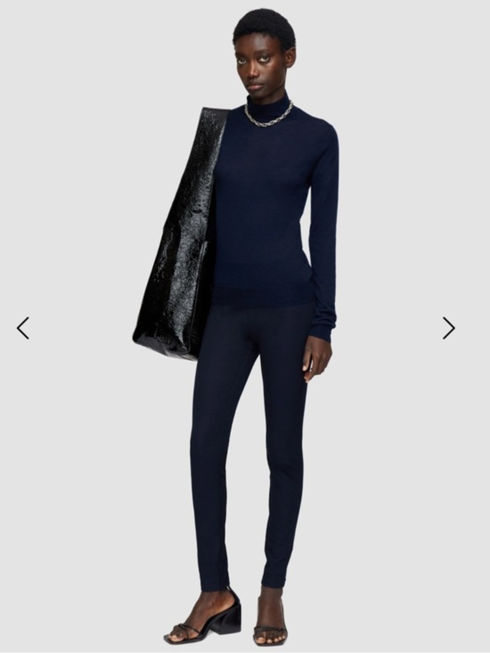 Joseph Navy Gabardine Stretch Leggings size 36